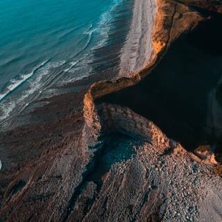 Cliff drone view wallpaper