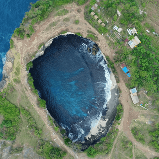 Cliff drone view wallpaper