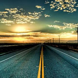 Desert road wallpaper