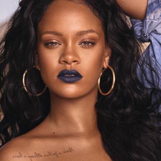 Rihanna black lips wallpaper