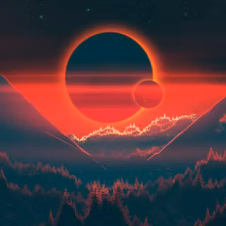 Eclipse art wallpaper