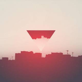 City sunset illustration wallpaper