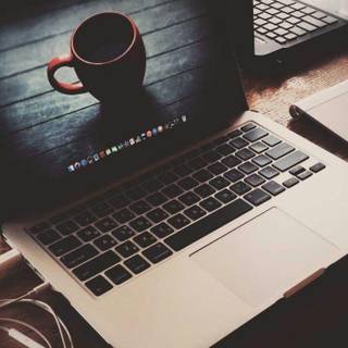 iPhone and laptop HD wallpaper