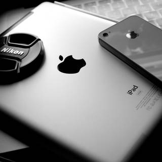 iPhone and laptop HD wallpaper