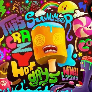 Trippy cartoon desktop wallpaper