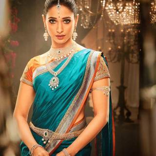 Actress in saree wallpaper