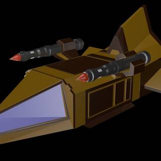 Low Poly Spaceship wallpaper