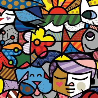 Colorful abstract art wallpaper