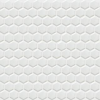 White hexagons wallpaper