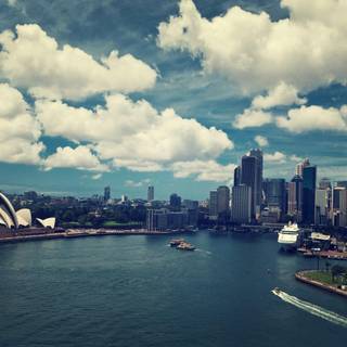 Buildings sea skyline wallpaper