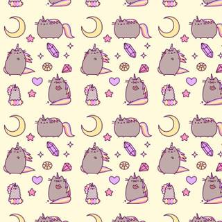 Rainbow Pusheen wallpaper