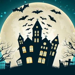 Halloween house wallpaper
