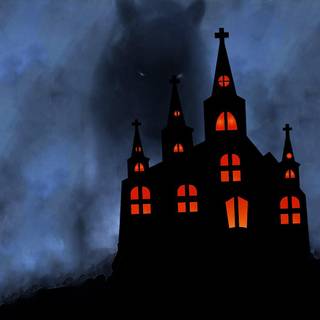 Halloween house wallpaper