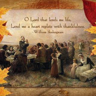 Thanksgiving village wallpaper