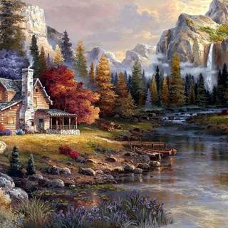 Holiday landscape desktop wallpaper