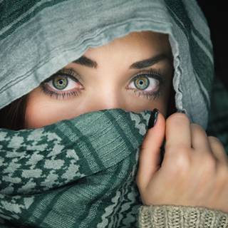 Woman eyes wallpaper