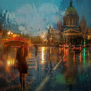 Rainy mobile wallpaper