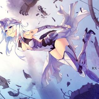 Girl and unicorn wallpaper