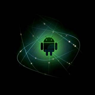 Black logo Android wallpaper