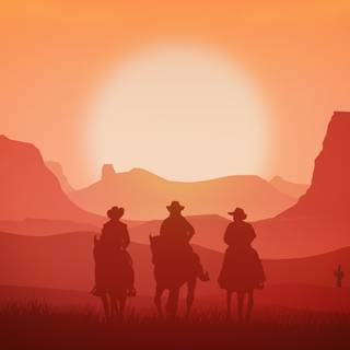 Cowboy minimalist wallpaper
