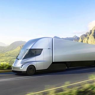 Tesla Semi Electric Truck Road wallpaper