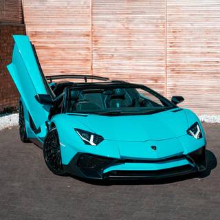 Green Lamborghini Aventador Super Veloce Supercar wallpaper