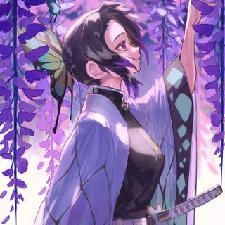 Kochou Shinobu Android wallpaper