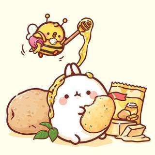 Kawaii food animals wallpaper