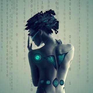 Human cyborg girl wallpaper