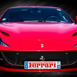 Red Ferrari sports car wallpaper