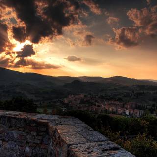 Tuscany sunset wallpaper