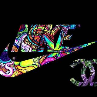 Floral Nike desktop wallpaper