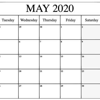 May 2020 calendar wallpaper
