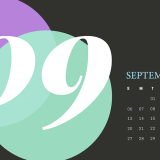 September 2020 calendar wallpaper