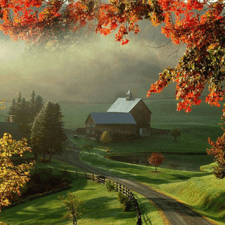 Autumn on the farm wallpaper