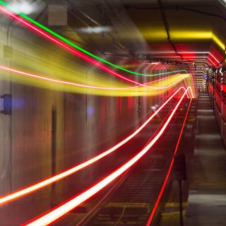 Car light trails wallpaper