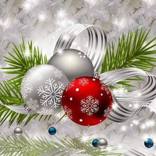 Snowman baubles wallpaper