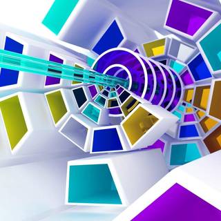 Art 3D pixels wallpaper