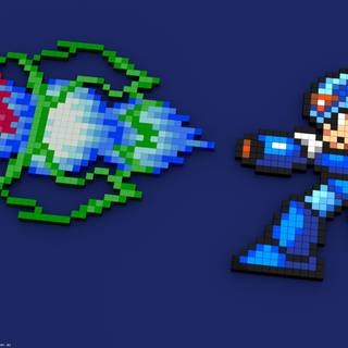 Art 3D pixels wallpaper