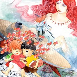 Ponyo on the Cliff wallpaper