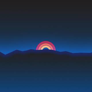 Minimalist sunset wallpaper