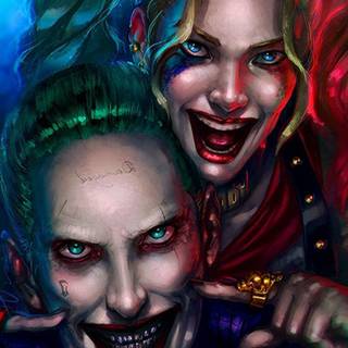 Joker and Harley phone wallpaper
