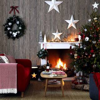 Christmas decorated home wallpaper