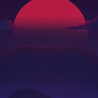 Retrowave Android wallpaper