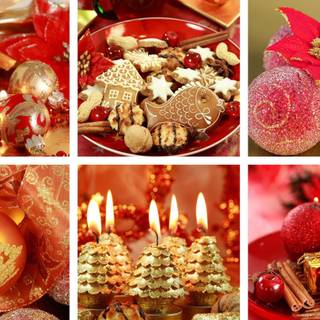 Christmas collage wallpaper