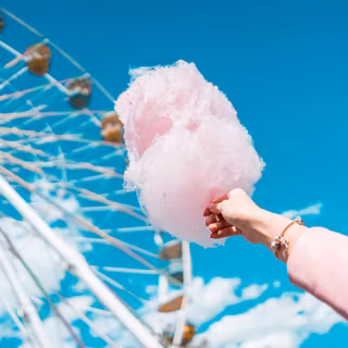 Candy with cotton candy wallpaper