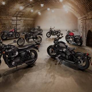 Vintage bike riders wallpaper