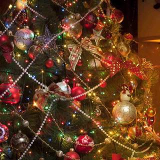 Christmas tree phone wallpaper