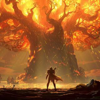 Place on fire wallpaper