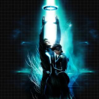 Tron Legacy minimalist wallpaper